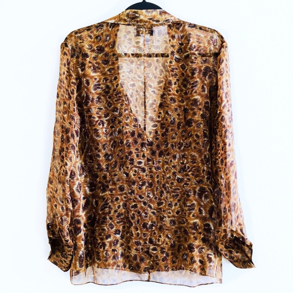 SOLD! Emanuel Ungaro Animal Print Silk Blouse - Picture 2 of 4